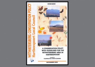 Witwatersberg Conservation Policy, November 2000